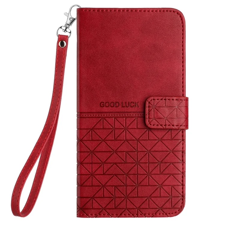 EDA005479701A_1.webp Rhombic Texture Leather Phone Case with Lanyard, For iPhone 15 Pro Max, For iPhone 15 Pro, For iPhone 15 Plus, For iPhone 15 - Image 2