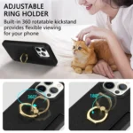 Ring Card  Litchi Leather Back Phone Case, For iPhone 13 Pro Max, For iPhone 13 Pro, For iPhone 13 - Image 6