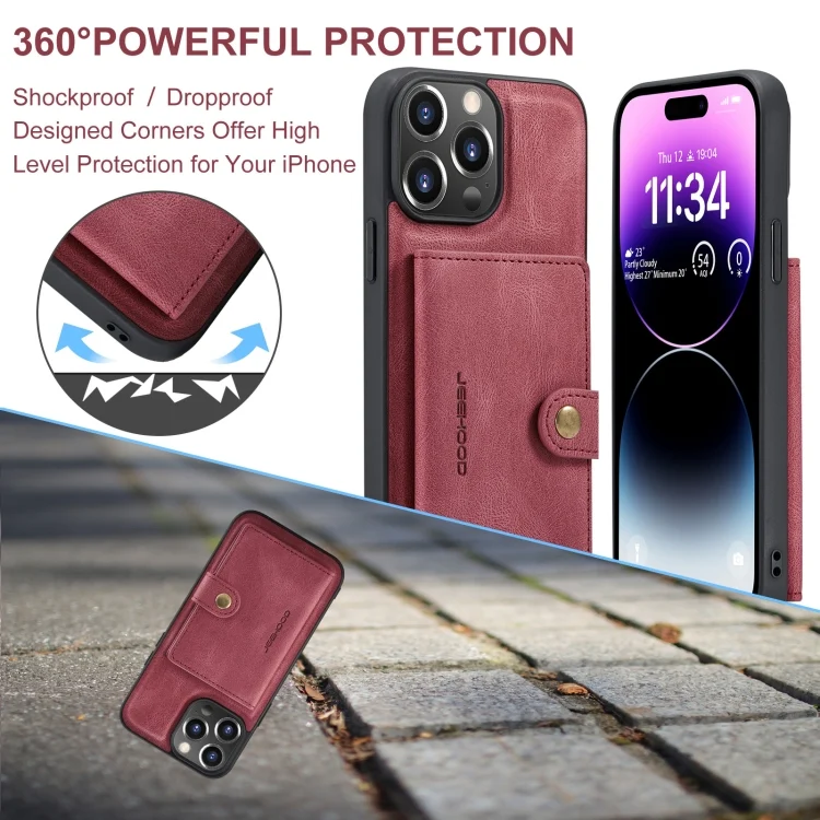 EDA005484006A_1.webp JEEHOOD Retro Magnetic Detachable Leather Phone Case, For iPhone 15 Pro Max, For iPhone 15 Pro, For iPhone 15 Plus, For iPhone 15 - Image 2