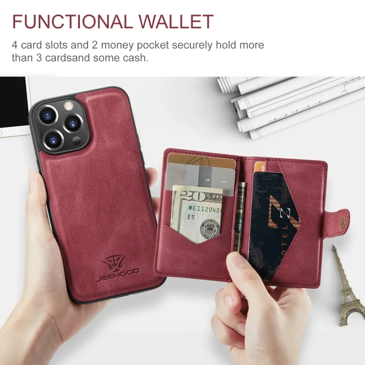 EDA005484006A_2.webp JEEHOOD Retro Magnetic Detachable Leather Phone Case, For iPhone 15 Pro Max, For iPhone 15 Pro, For iPhone 15 Plus, For iPhone 15 - Image 3