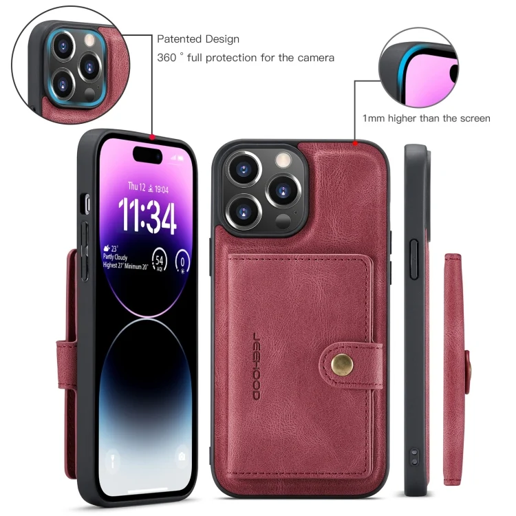 EDA005484006A_4.webp JEEHOOD Retro Magnetic Detachable Leather Phone Case, For iPhone 15 Pro Max, For iPhone 15 Pro, For iPhone 15 Plus, For iPhone 15 - Image 5