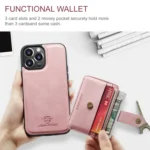 JEEHOOD RFID Blocking Anti-Theft Magnetic PU Phone Case, For iPhone 15 Pro Max, For iPhone 15 Pro, For iPhone 15 Plus, For iPhone 15 - Image 3