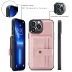 JEEHOOD RFID Blocking Anti-Theft Magnetic PU Phone Case, For iPhone 15 Pro Max, For iPhone 15 Pro, For iPhone 15 Plus, For iPhone 15 - Image 5