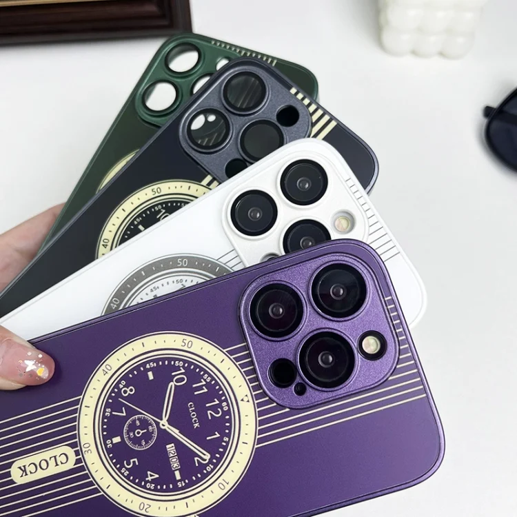 EDA0054844_B3.webp Clock Pattern Magnetic Lens Protection Phone Case, For iPhone 14 Pro, For iPhone 14 Pro Max, For iPhone 13 Pro Max, For iPhone 13 Pro, For iPhone 13 - Image 4