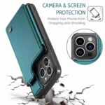 CaseMe C22 Card Slots Holder RFID Anti-theft Phone Case, For iPhone 15 Pro Max, For iPhone 15 Pro, For iPhone 15 Plus, For iPhone 15 - Image 4