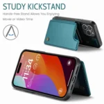 CaseMe C22 Card Slots Holder RFID Anti-theft Phone Case, For iPhone 15 Pro Max, For iPhone 15 Pro, For iPhone 15 Plus, For iPhone 15 - Image 5