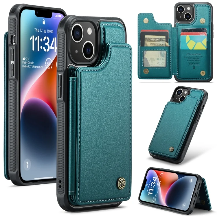 CaseMe C22 Card Slots Holder RFID Anti-theft Phone Case, For iPhone 14 Plus, For iPhone 14, For iPhone 14 Pro, For iPhone 14 Pro Max