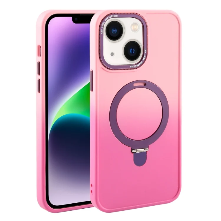 Gradient MagSafe Holder Liquid TPU Hybrid PC Phone Case, For iPhone 14 Plus, For iPhone 14, For iPhone 14 Pro, For iPhone 14 Pro Max