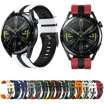 Vertical Two Color Silicone Watch Band - Image 2