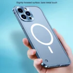Metal Frame Frosted PC Shockproof MagSafe Case, For iPhone 15 Pro Max, For iPhone 15 Pro, For iPhone 15 Plus, For iPhone 15 - Image 2