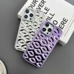 Cloud Texture Electroplated TPU Phone Case, For iPhone 15 Pro Max, For iPhone 15 Pro, For iPhone 15 Plus, For iPhone 15 - Image 2