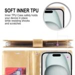 GOOSPERY BLUE MOON Crazy Horse Texture Leather Phone Case, For iPhone 15 Pro Max, For iPhone 15 Pro - Image 2