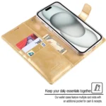 GOOSPERY BLUE MOON Crazy Horse Texture Leather Phone Case, For iPhone 15 Pro Max, For iPhone 15 Pro - Image 3