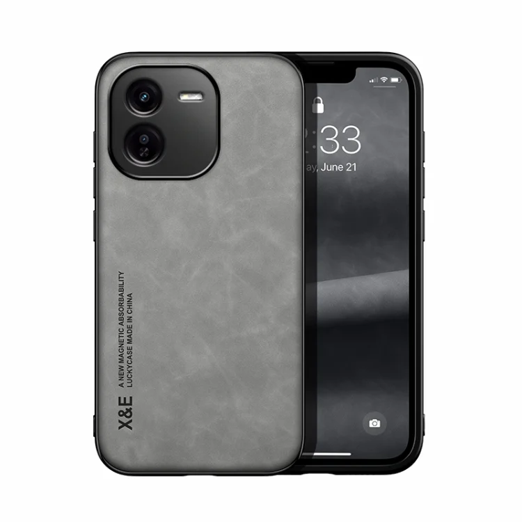 Skin Feel Magnetic Leather Back Phone Case, For vivo iQOO Z9x, For vivo iQOO Z9, For vivo Y100 5G IDN, For vivo iQOO Neo9, For vivo X100 Pro