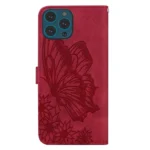 Retro Skin Feel Butterflies Embossing Leather Phone Case, For iPhone 15 Pro Max, For iPhone 15 Pro, For iPhone 15 Plus - Image 3