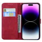 Retro Skin Feel Butterflies Embossing Leather Phone Case, For iPhone 15 - Image 4