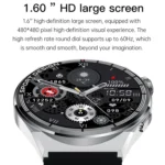 HDT MAX 1.60 inch Black Dial Silicone Band IP68 Waterproof Smart Watch Support Bluetooth Call - Image 2