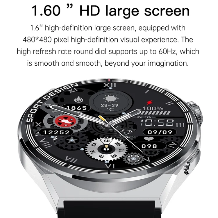 EDA0056443_B1.webp HDT MAX 1.60 inch Black Dial Silicone Band IP68 Waterproof Smart Watch Support Bluetooth Call - Image 2