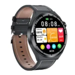 HDT MAX 1.60 inch Black Dial Leather Band IP68 Waterproof Smart Watch Support Bluetooth Call - Image 17