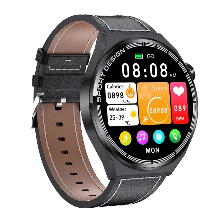 EDA005644401A_1.webp HDT MAX 1.60 inch Black Dial Leather Band IP68 Waterproof Smart Watch Support Bluetooth Call - Image 17