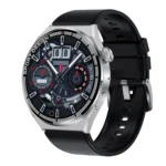 HDT MAX 1.60 inch Silver Dial Silicone Band IP68 Waterproof Smart Watch Support Bluetooth Call
