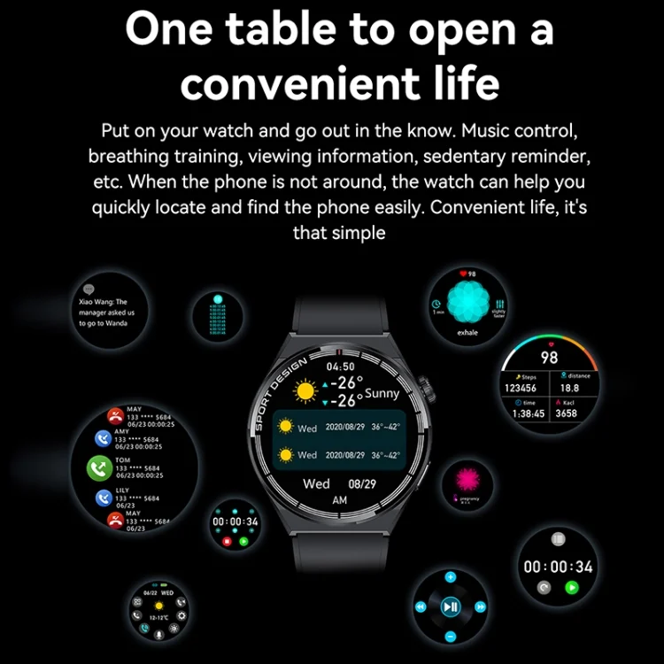 EDA0056474_B15.webp HDT MAX 1.60 inch Silver Dial Silicone Band IP68 Waterproof Smart Watch Support Bluetooth Call - Image 16