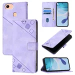 Skin-feel Embossed Leather Phone Case, For OPPO F17 / A73 2020 4G Global, For OPPO A72 / A52 / A92 4G, For OPPO A92s