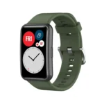 Silicone Silver Steel Buckle Watch Band
