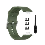 Silicone Silver Steel Buckle Watch Band - Image 8