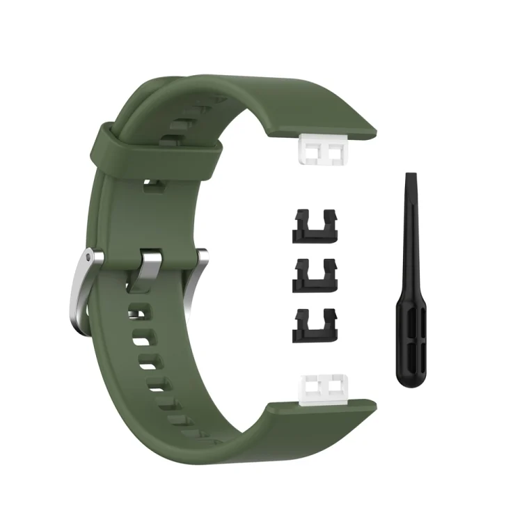 EDA005671101A_3.webp Silicone Silver Steel Buckle Watch Band - Image 8