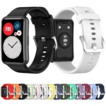 Silicone Silver Steel Buckle Watch Band - Image 2