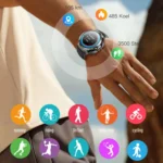 M68 Plus 1.52 inch Round Screen 2 in 1 Bluetooth Earphone Smart Watch, 512MB Memory Support Health Monitoring - Image 11