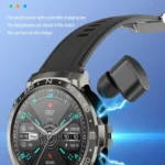 M68 Plus 1.52 inch Round Screen 2 in 1 Bluetooth Earphone Smart Watch, 512MB Memory Support Health Monitoring - Image 8