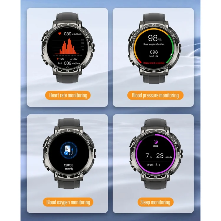 EDA005674401A_9.webp M68 Plus 1.52 inch Round Screen 2 in 1 Bluetooth Earphone Smart Watch, 512MB Memory Support Health Monitoring - Image 10