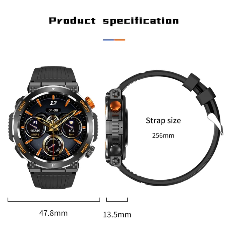 EDA0056752_B11.webp HT17 1.46 inch Round Screen Bluetooth Smart Watch, Support Health Monitoring & 100+ Sports Modes - Image 12