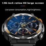 HT17 1.46 inch Round Screen Bluetooth Smart Watch, Support Health Monitoring & 100+ Sports Modes - Image 3