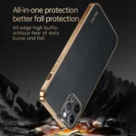 SULADA TPU + Litchi Texture Leather Phone Case, For iPhone 15 Pro Max, For iPhone 15 Pro, For iPhone 15 Plus - Image 5