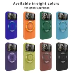 Large Window MagSafe Magnetic Holder Phone Case, For iPhone 15 Pro Max, For iPhone 15 Pro - Image 2