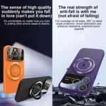 Large Window MagSafe Magnetic Holder Phone Case, For iPhone 15 Pro Max, For iPhone 15 Pro - Image 3