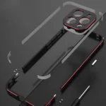 Aurora Series Lens Protector + Metal Frame Phone Case, For iPhone 15 Pro Max, For iPhone 15 Pro - Image 3