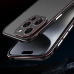 Aurora Series Lens Protector + Metal Frame Phone Case, For iPhone 15 Pro Max, For iPhone 15 Pro - Image 4