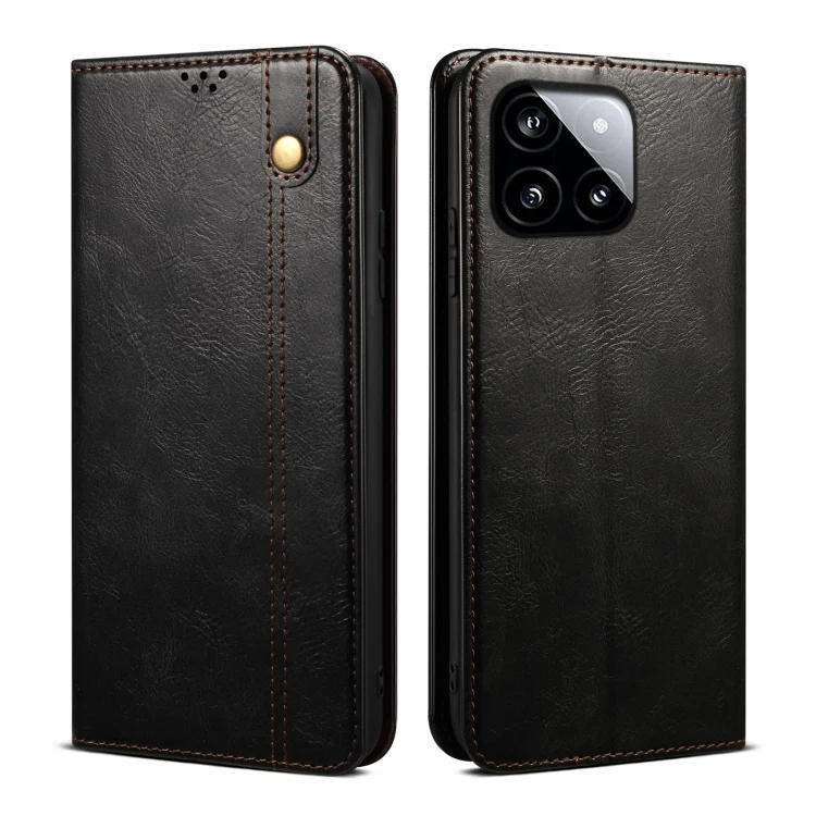 Oil Wax Crazy Horse Texture Leather Phone Case, For Xiaomi Redmi K70/K70 Pro