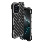 R-JUST RJ-50 Hollow Breathable Armor Metal Phone Case, For iPhone 16 Pro Max, For iPhone 16 Pro, For iPhone 16 Plus, For iPhone 16, For iPhone 15 Pro Max, For iPhone 15 Pro, For iPhone 15 Plus...