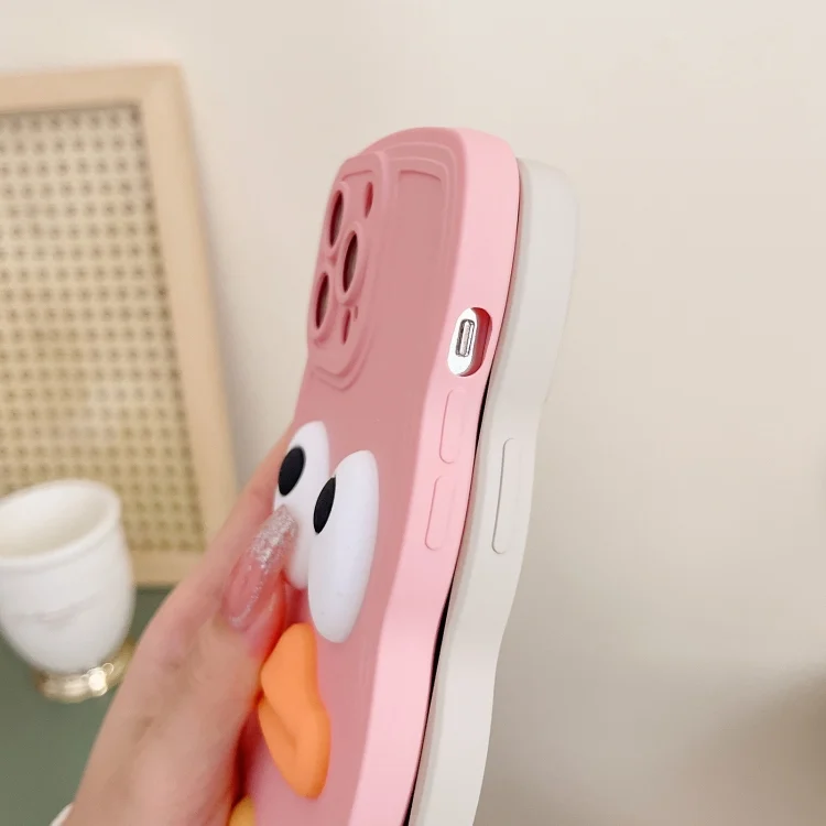 EDA0057012_B1.webp Wave Edge Big Duck Silicone Phone Case with Wristband, For iPhone 15 Pro Max, For iPhone 15 Pro, For iPhone 15 Plus, For iPhone 15 - Image 2