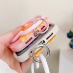 Wave Edge Big Duck Silicone Phone Case with Wristband, For iPhone 15 Pro Max, For iPhone 15 Pro, For iPhone 15 Plus, For iPhone 15 - Image 3