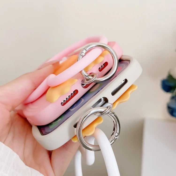 EDA0057012_B2.webp Wave Edge Big Duck Silicone Phone Case with Wristband, For iPhone 15 Pro Max, For iPhone 15 Pro, For iPhone 15 Plus, For iPhone 15 - Image 3