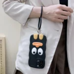 Wave Edge Big Duck Silicone Phone Case with Wristband, For iPhone 15 Pro Max, For iPhone 15 Pro, For iPhone 15 Plus, For iPhone 15 - Image 4