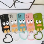 Wave Edge Big Duck Silicone Phone Case with Wristband, For iPhone 15 Pro Max, For iPhone 15 Pro, For iPhone 15 Plus, For iPhone 15 - Image 5
