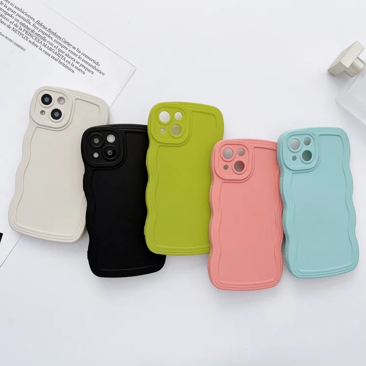 EDA0057013_B1.webp Wave Edge Silicone Phone Case, For iPhone 15 Pro Max, For iPhone 15 Pro, For iPhone 15 Plus, For iPhone 15 - Image 2
