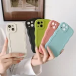 Wave Edge Silicone Phone Case, For iPhone 15 Pro Max, For iPhone 15 Pro, For iPhone 15 Plus, For iPhone 15 - Image 3